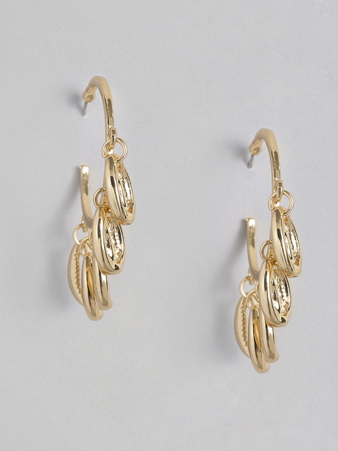 

DressBerry Gold-Toned Circular Hoop Earrings