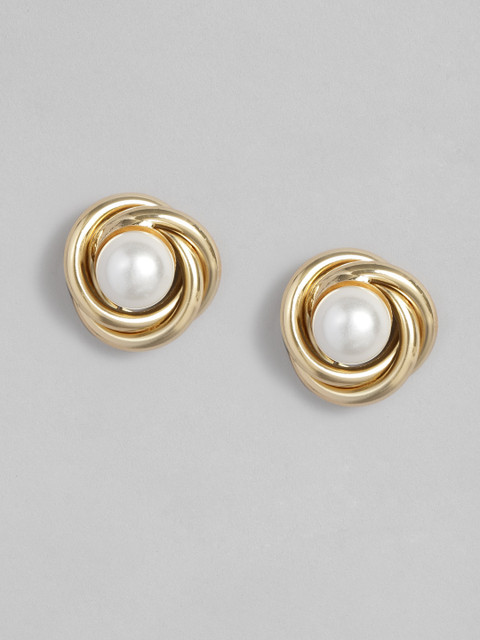 

DressBerry Gold-Toned Contemporary Studs