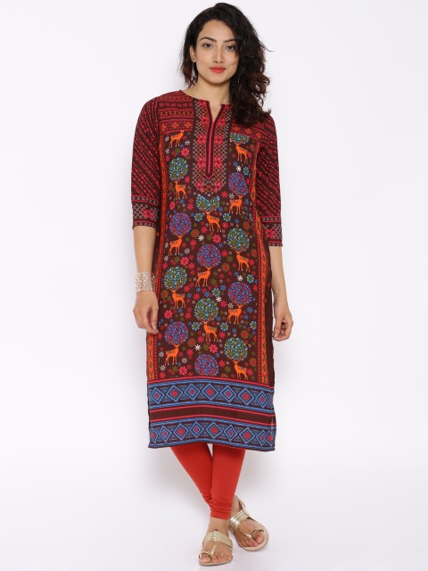 

Vishudh Brown Printed Kurta