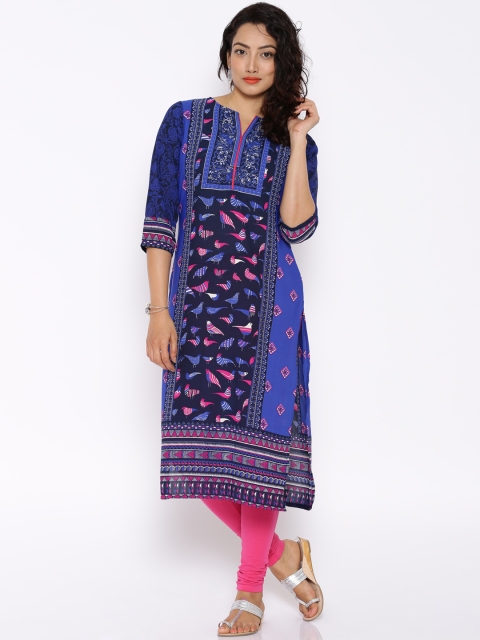 

Vishudh Blue Printed Kurta