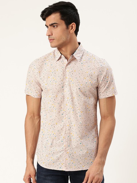 

United Colors of Benetton Men Off-White & Grey Slim Fit Miscro ditsy Printed Casual Shirt