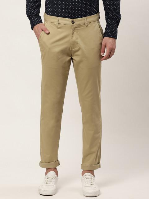 

United Colors of Benetton Men Beige Slim Fit Solid Regular Trousers