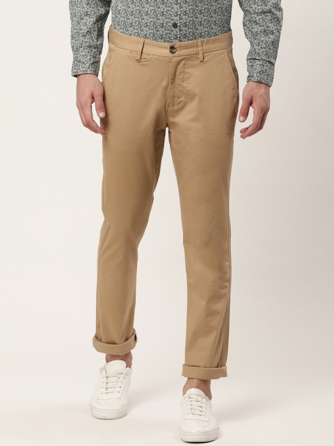 

United Colors of Benetton Men Beige Slim Fit Solid Regular Trousers