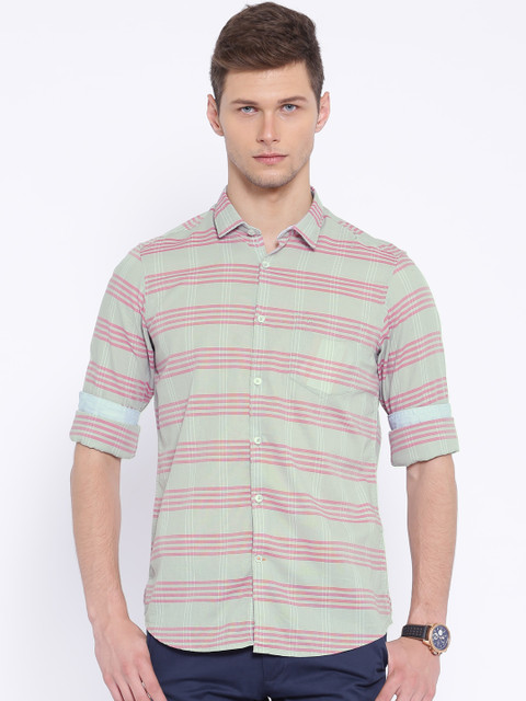 

ColorPlus Grey Checked Contemporary Fit Casual Shirt