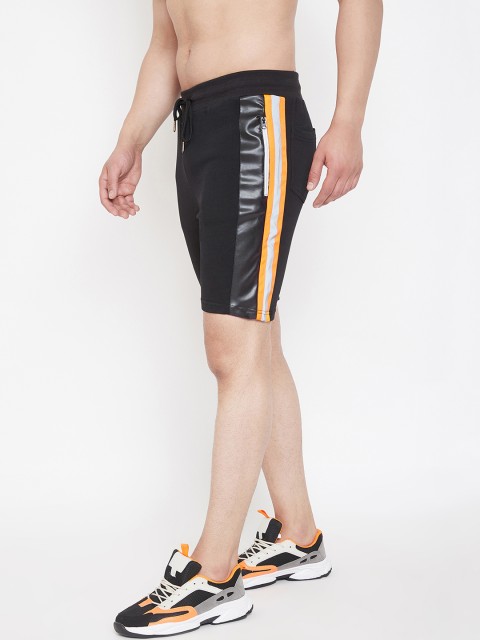 

FUGAZEE Men Black Solid Slim Fit Regular Shorts