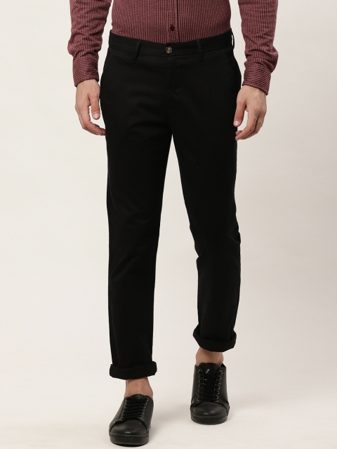 

United Colors of Benetton Men Black Slim Fit Solid Regular Trousers
