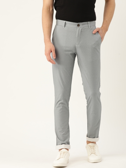 

United Colors of Benetton Men Grey Slim Fit Self-Design Chinos