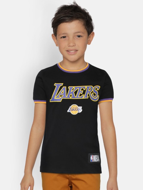 

NBA Boys Black Printed Round Neck T-shirt