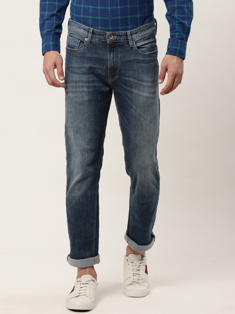 

United Colors of Benetton Men Navy Blue Skinny Fit Mid-Rise Clean Look Stretchable Jeans