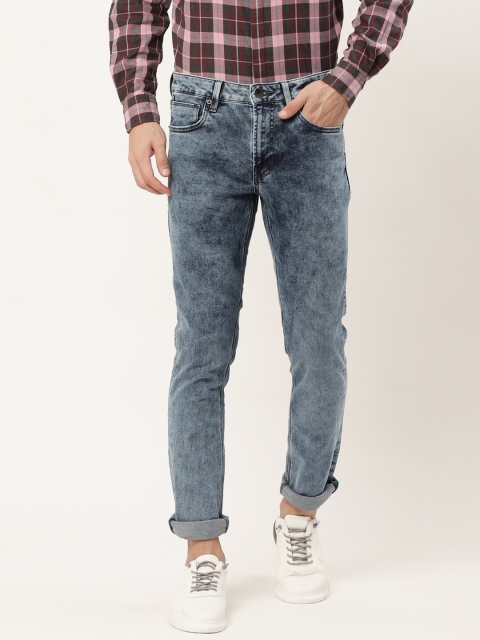 

United Colors of Benetton Men Blue Skinny Fit Mid-Rise Clean Look Stretchable Jeans