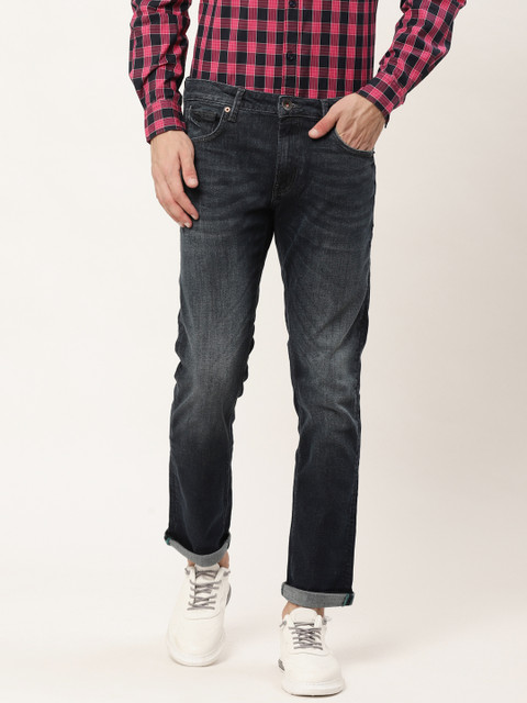

United Colors of Benetton Men Navy Blue Skinny Fit Mid-Rise Clean Look Stretchable Jeans
