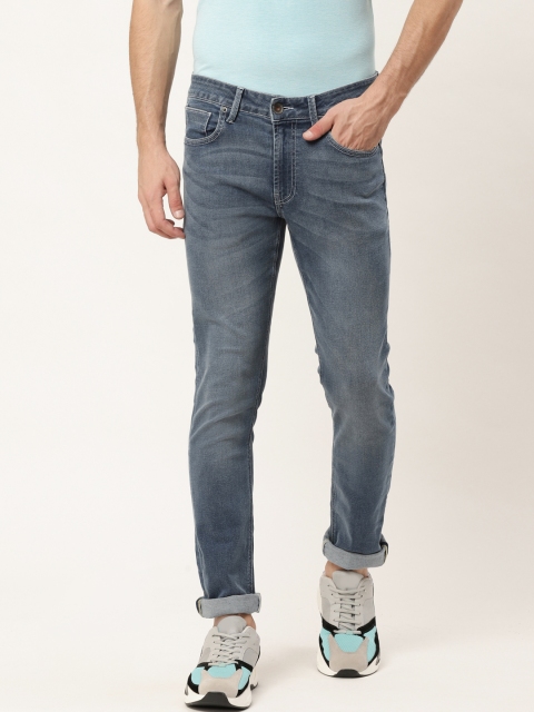 United Colors of Benetton Men Blue Skinny Fit Mid-Rise Clean Look Stretchable Jeans