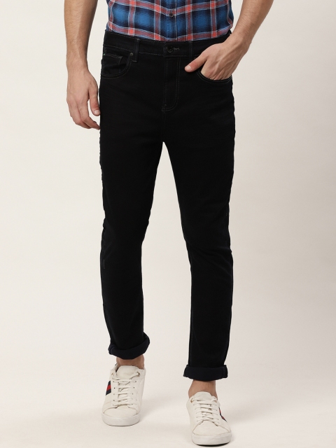 

United Colors of Benetton Men Black Carrot Regular Fit Mid-Rise Clean Look Jeans