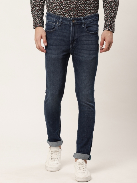 

United Colors of Benetton Men Navy Blue Skinny Fit Mid-Rise Clean Look Stretchable Jeans