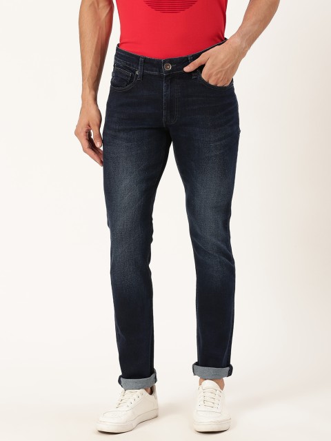 

United Colors of Benetton Men Navy Blue Skinny Fit Mid-Rise Clean Look Stretchable Jeans