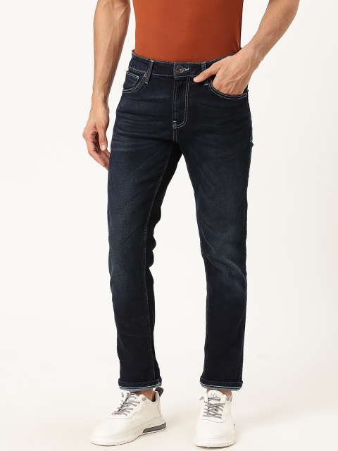 

United Colors of Benetton Men Navy Blue Skinny Fit Mid-Rise Clean Look Stretchable Jeans