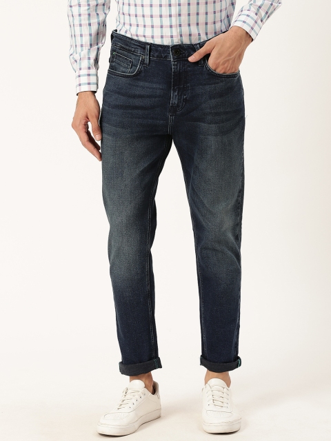 

United Colors of Benetton Men Navy Blue Regular Fit Mid-Rise Clean Look Stretchable Jeans