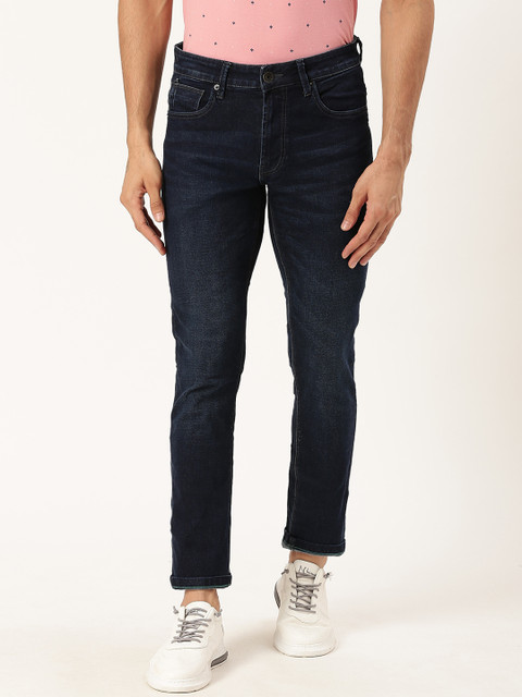 

United Colors of Benetton Men Navy Blue Skinny Fit Mid-Rise Clean Look Stretchable Jeans