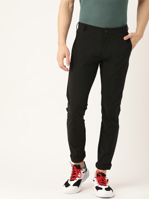 

United Colors of Benetton Men Black Slim Fit Solid Regular Trousers