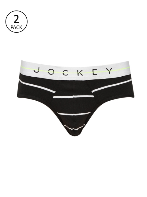 

Jockey Men Pack of 2 Striped Briefs 10906434-2, Black