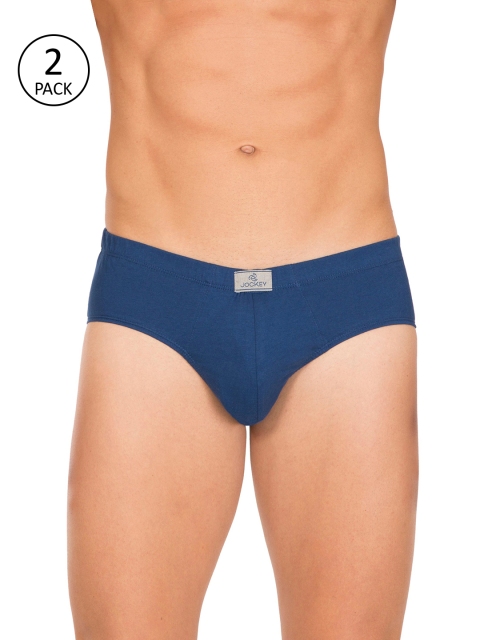 

Jockey Men Pack of 2 Blue Solid Briefs 9867867