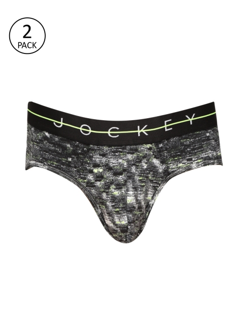 

Jockey Men Pack of 2 Black & White Printed Basic Briefs NY01-0105-NYC01