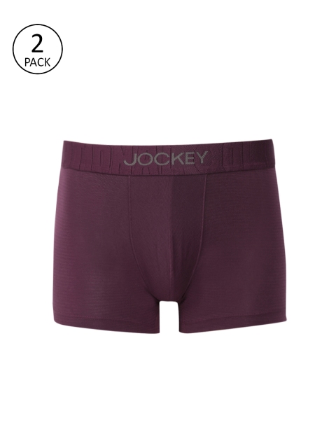 

Jockey Men Pack of 2 Purple Solid Trunks