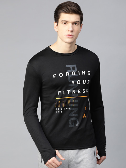 

HRX by Hrithik Roshan Men Jet Black Rapid Dry N9 Antimicrobial Technology Running T-Shirt