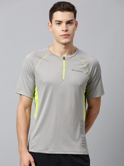 

Hrx By Hrithik Roshan Men Wet Weather RapidDry N9 Antimicrobial Technology Training Tshirt, Grey
