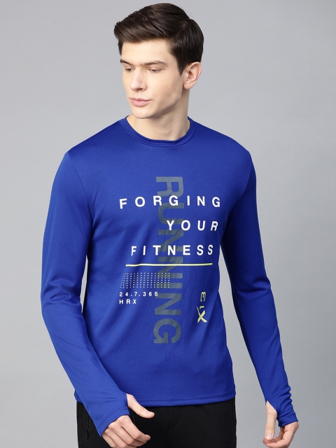 

HRX by Hrithik Roshan Men Turkish Sea Rapid-Dry N9 Antimicrobial Technology Running Tshirt, Blue