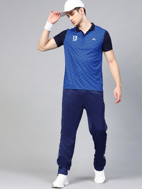 

HRX By Hrithik Roshan Men Turkish Sea Printed Rapid Dry Polo Cricket T-shirt, Blue