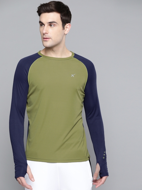 

HRX By Hrithik Roshan Men Olive Branch Round Neck & Thumbhole Outdoor T-Shirt