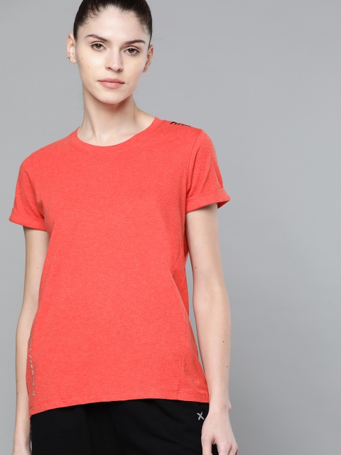 

Hrx By Hrithik Roshan Women Orange Melange Solid Rapid-Dry Running Tshirt, Coral