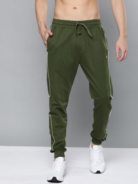 

HRX by Hrithik Roshan Men Olive Green Solid Training Joggers