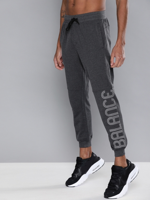 

HRX by Hrithik Roshan Men Grey Melange Slim Fit Printed Organic Training Joggers