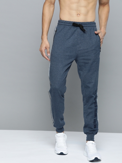 

HRX by Hrithik Roshan Men Navy Melange Solid Slim fit Training Joggers, Navy blue