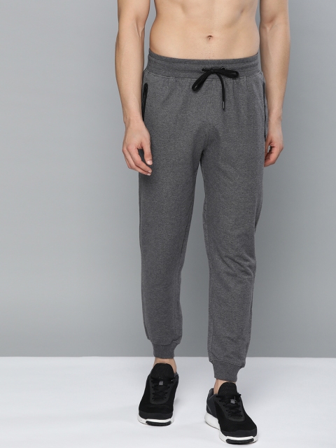 

HRX by Hrithik Roshan Men Grey Melange Solid Training Joggers