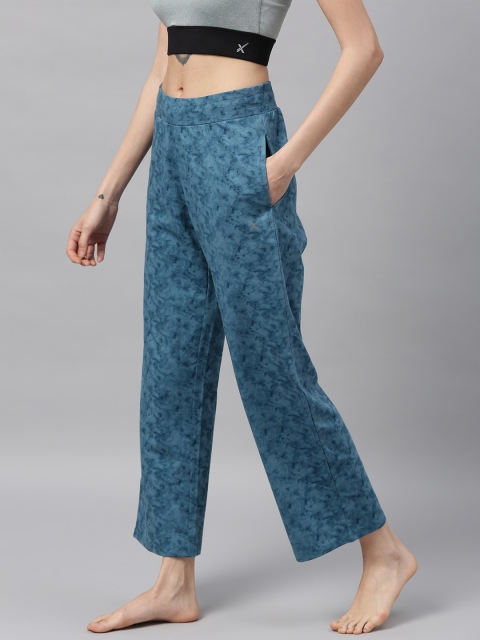 

HRX by Hrithik Roshan Women Blue Solid Straight Fit YOGA Track Pants