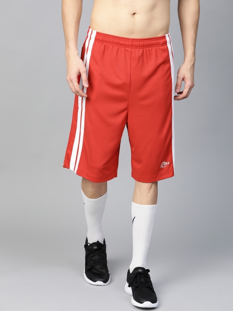 

HRX by Hrithik Roshan Men Red Solid Regular Fit Rapid Dry Basketball Shorts
