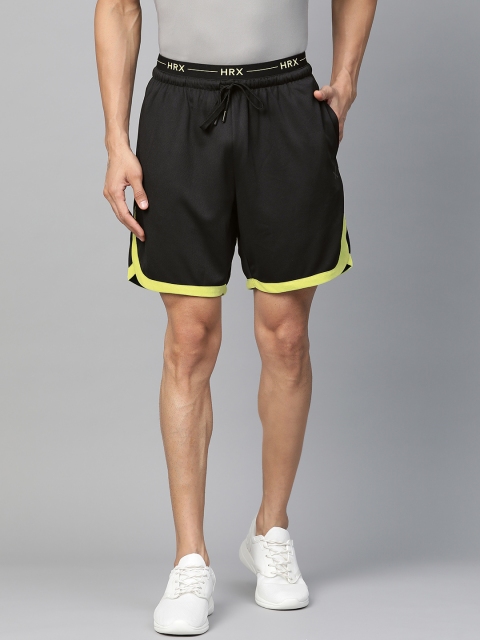 Men Black Solid Regular Fit Rapid Dry Football Shorts