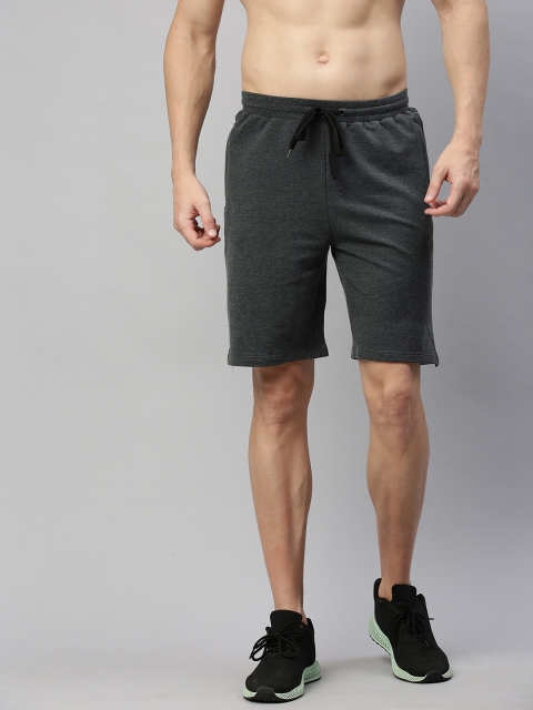 

HRX by Hrithik Roshan Men Grey Melange Solid Regular Fit Organic Yoga Shorts