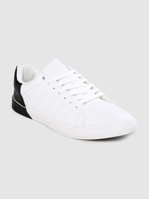 

WROGN Men White & Black Colourblocked Sneakers