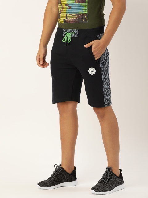 

Converse Men Black Printed Regular Fit Regular Shorts