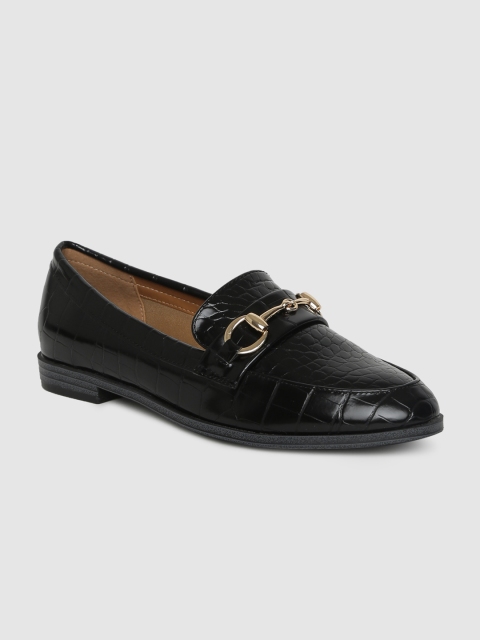 

CORSICA Women Black Textured Loafers