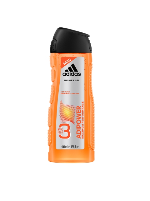 

ADIDAS Men Adipower 3-in-1 Body, Hair and Face Shower Gel 400 ml, Orange