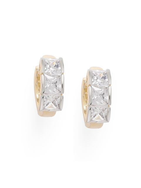 

Amavi Gold-Toned Rhodium Plated Circular Hoop Earrings