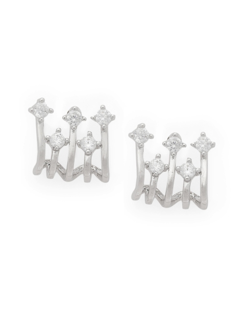 

Amavi Silver-Toned Rhodium Plated Classic Spike Studs