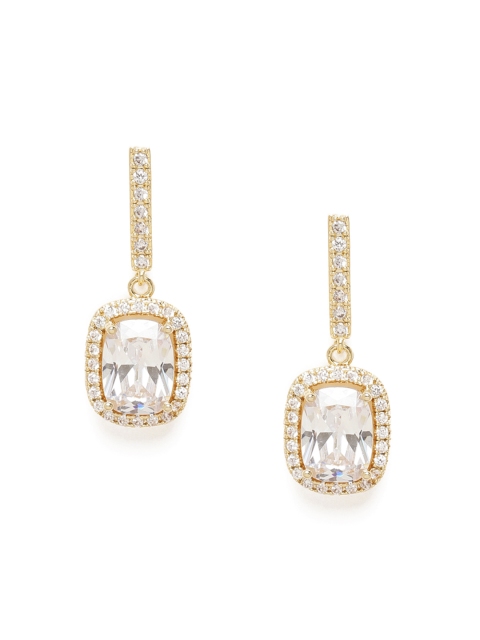 

Amavi Women Gold-Toned Geometric Drop Earrings