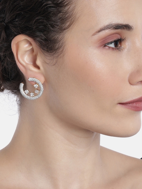 

Amavi Gold & Silver Toned Circular Oversized Studs