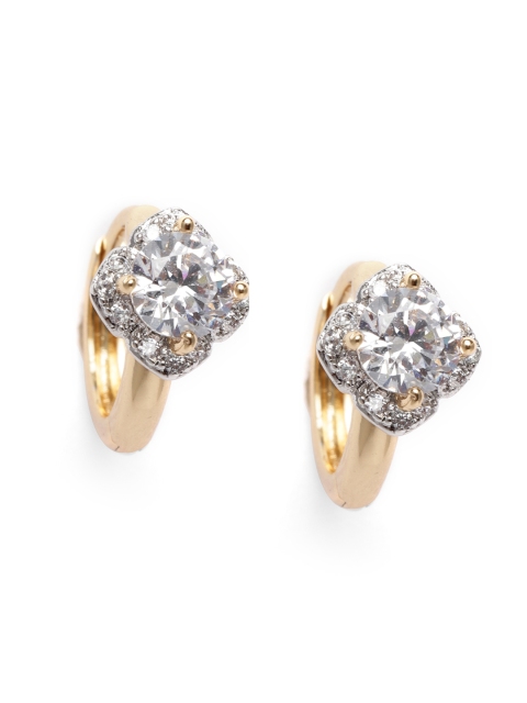 

Amavi Gold-Toned & White Rhodium Plated Circular Hoop Earrings